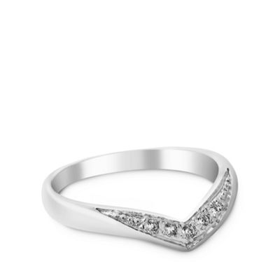 No. 1 Jenny Packham Designer large sterling silver wishbone ring